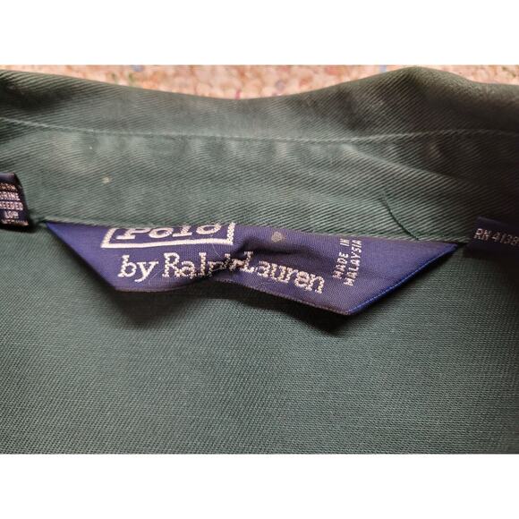 Polo Ralph Lauren Jacket Mens 2XL Green Bi Swing Pony Racer Bomber Outdoors Y2K - Picture 6 of 16